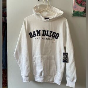 White San Diego Souvenir Pull Over Hoodie